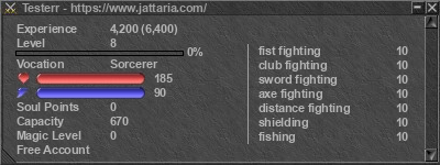 Signature for player Testerr